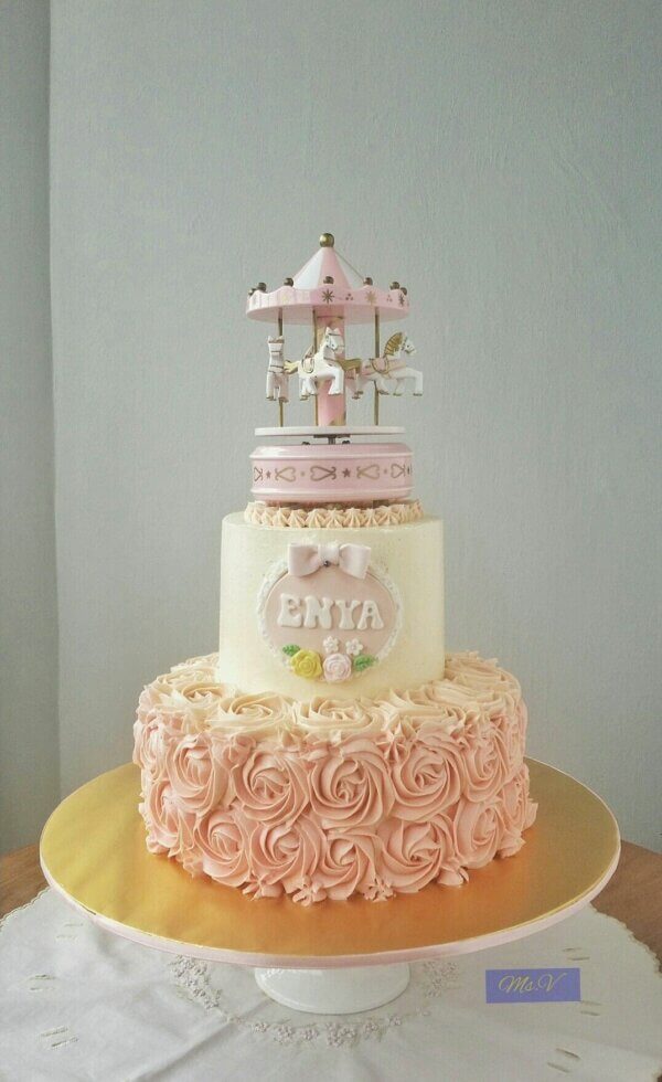 ideia de bolo circo rosa