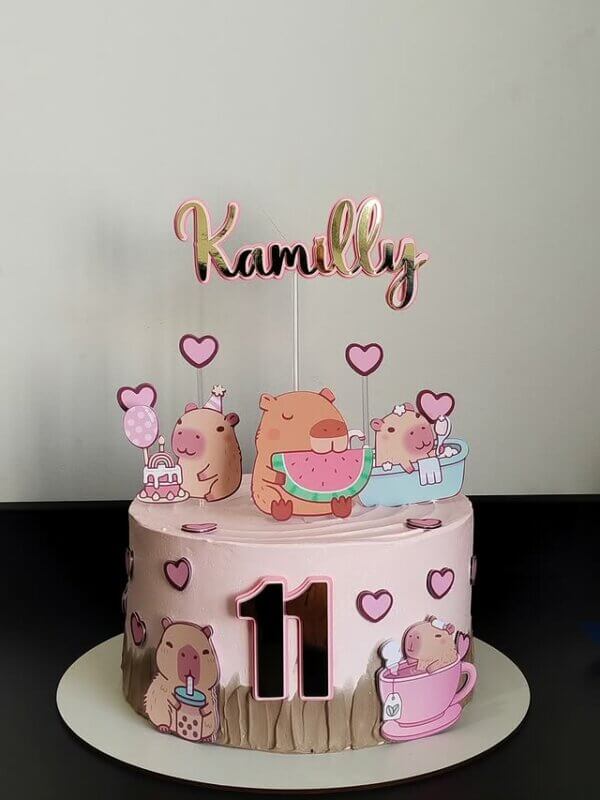 bolo de capivara festa infantil