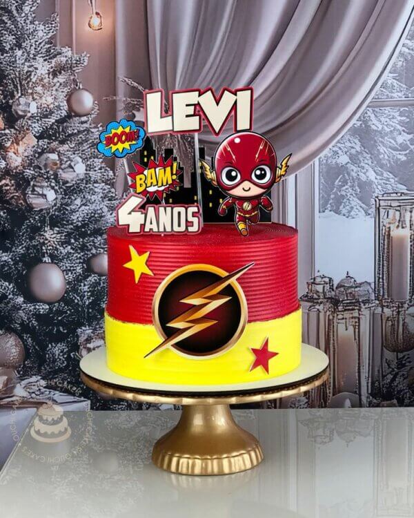ideia de bolo do flash