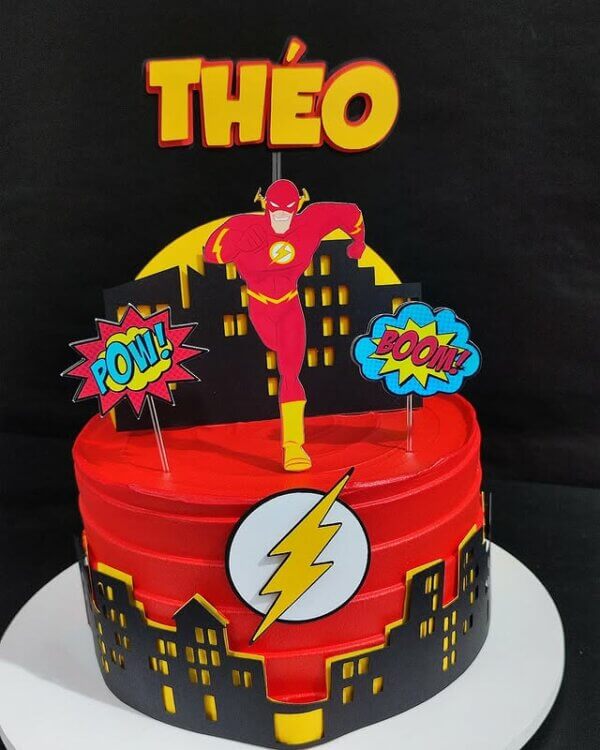ideia para bolo do flash