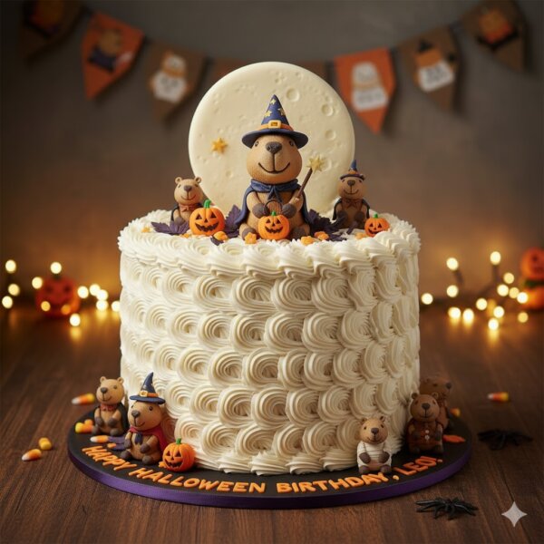 bolo halloween capivara