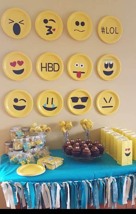 Festa de aniversário inspirada em emojis
