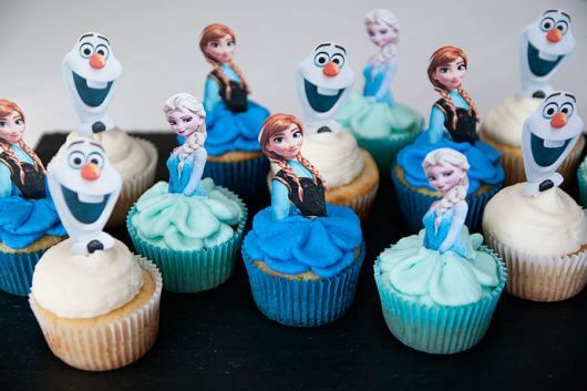 Cupcakes decorados Frozen