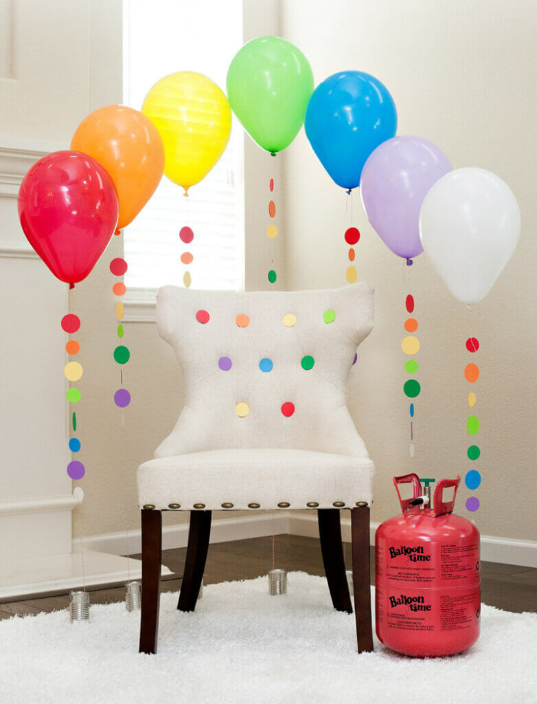 Parede de balões para festa caseira