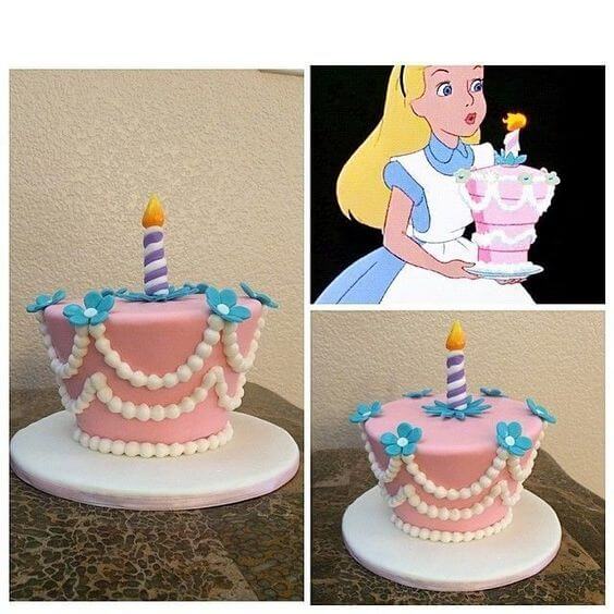 bolo de aniversário Alice no País das Maravilhas
