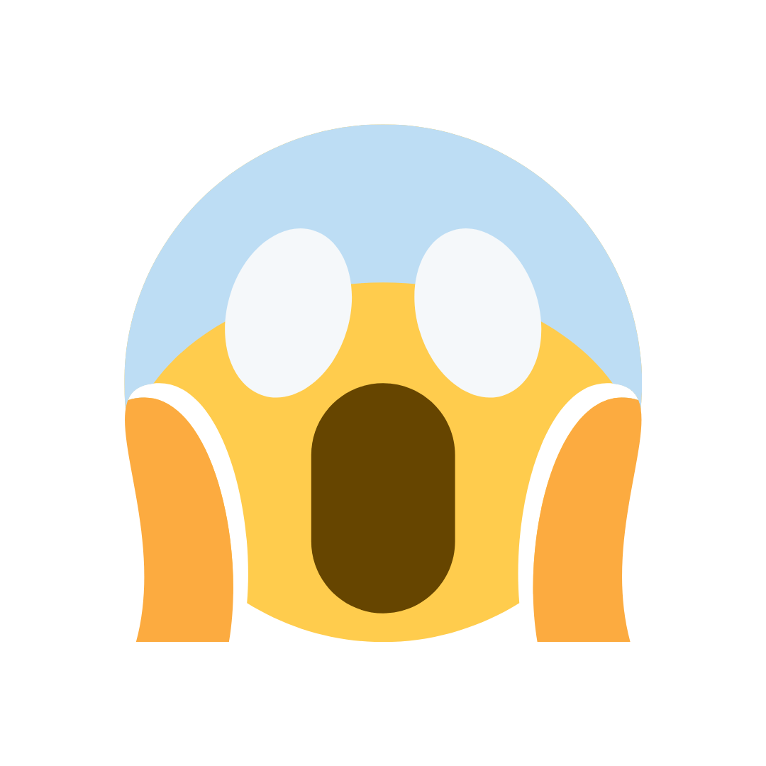 emoji assustado