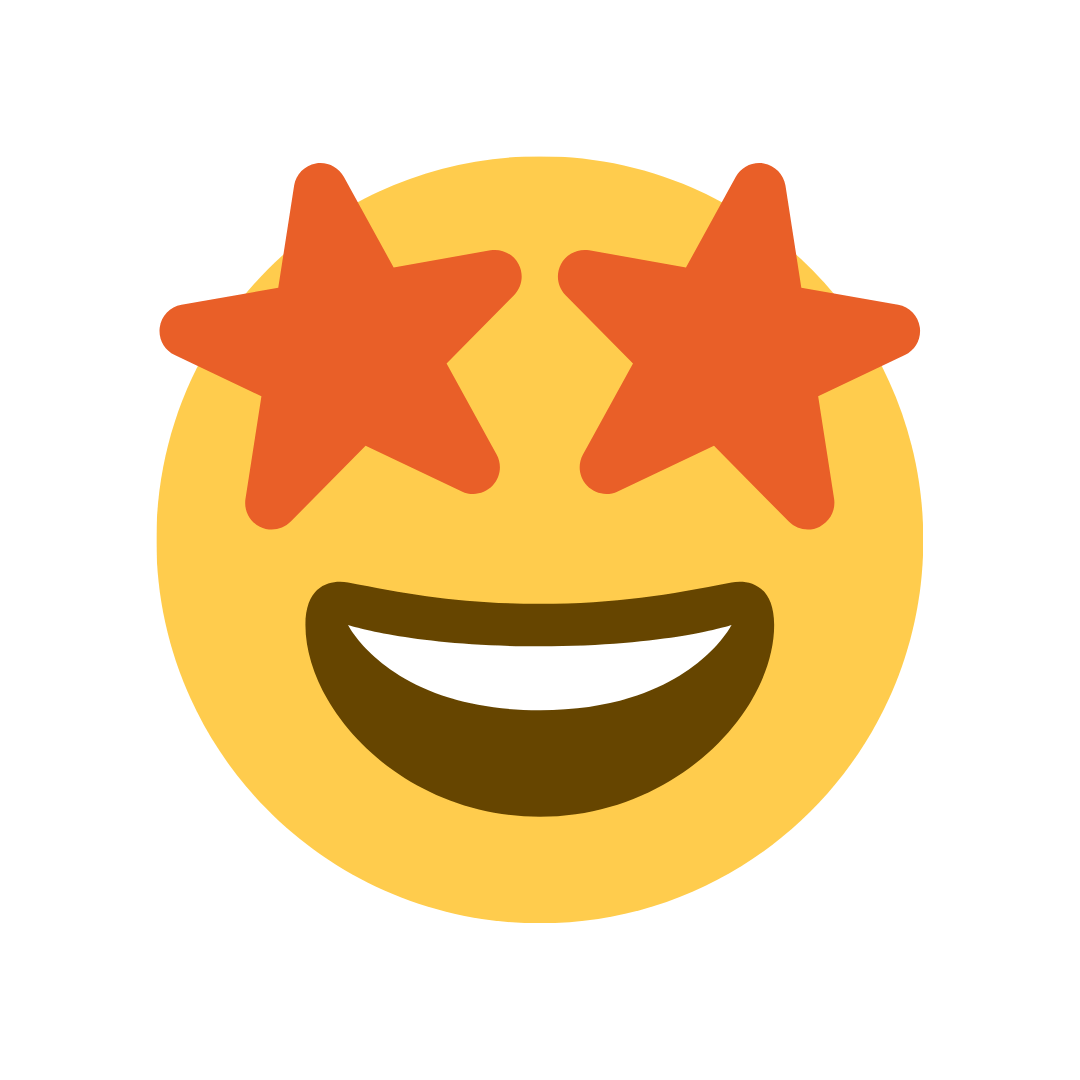 emoji com olhos de estrela