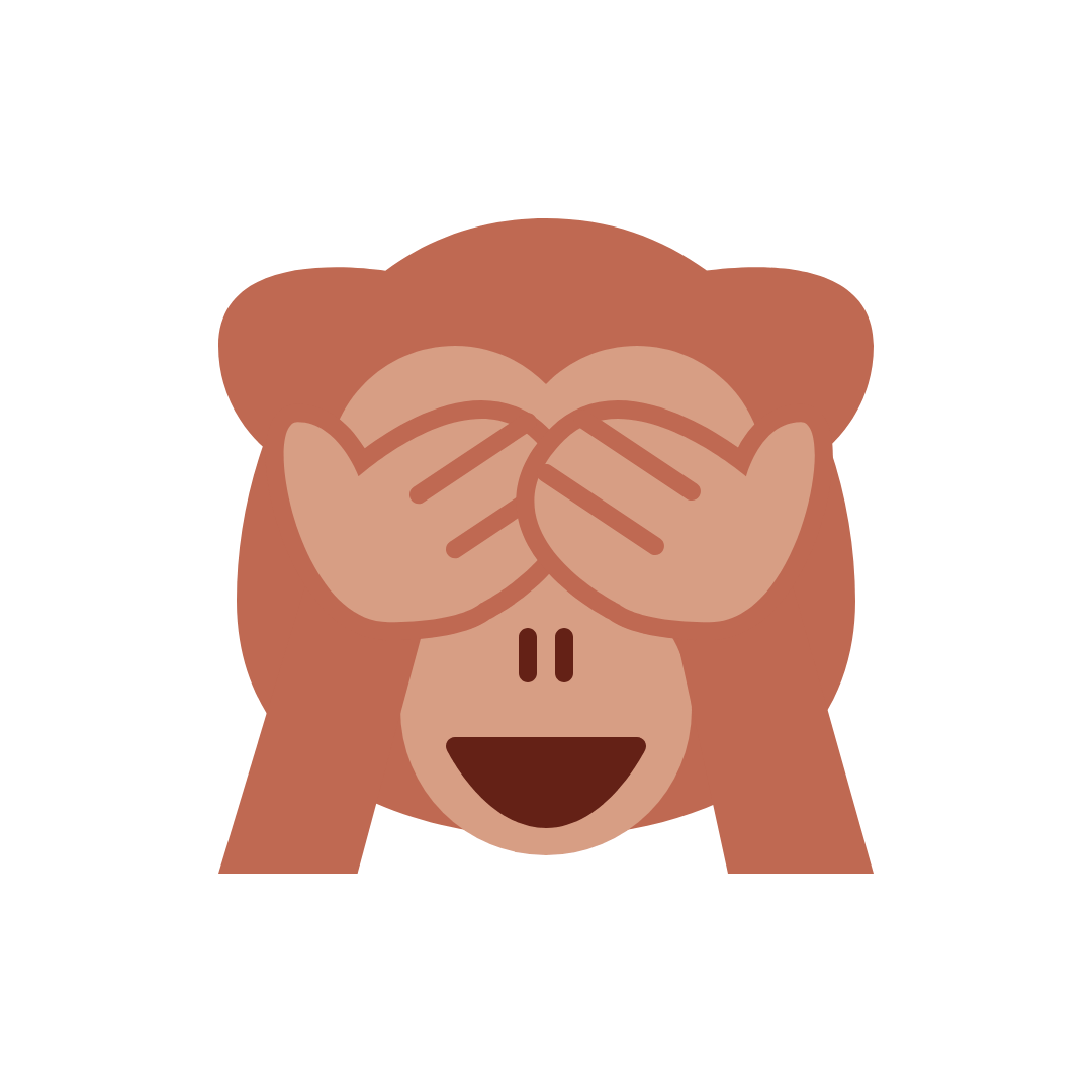 emoji macaco escondendo os olhos