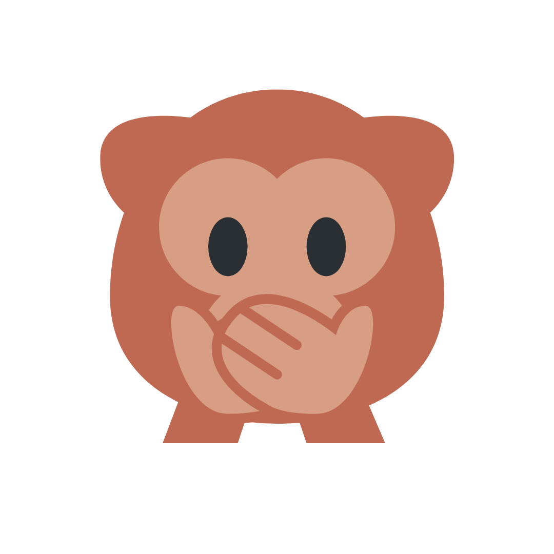 emoji macaco tapando a boca