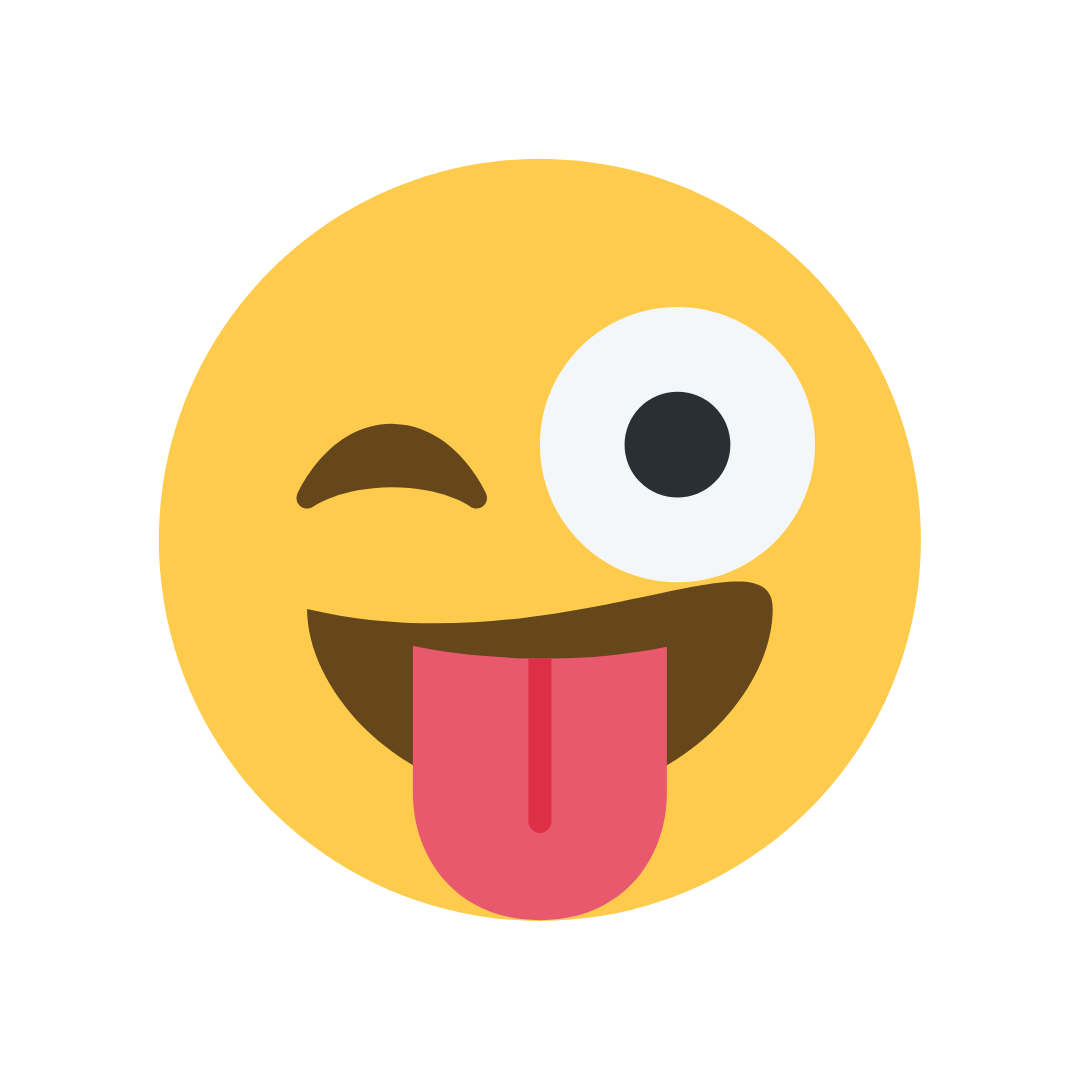 emoji piscando com lingua de fora