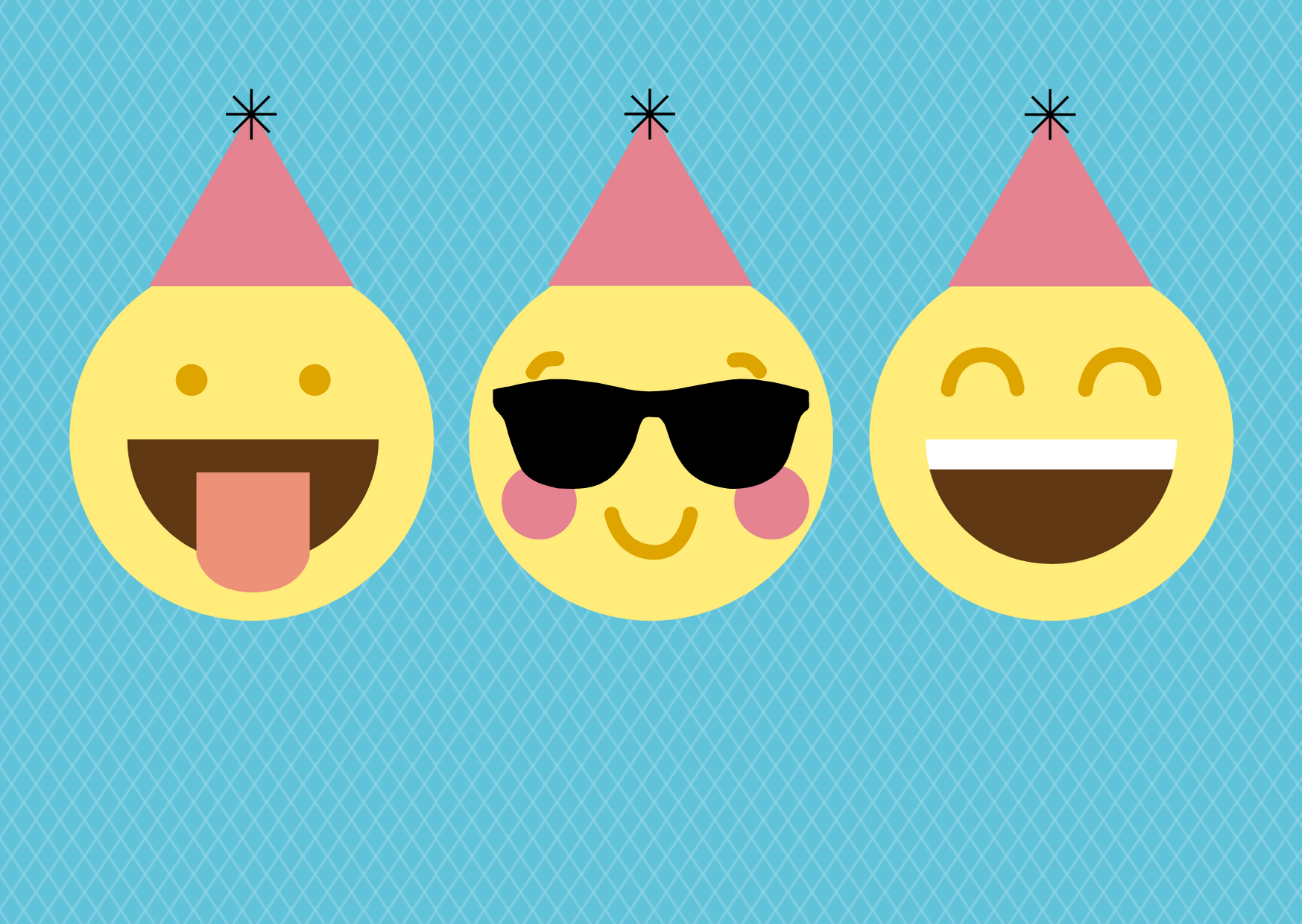 ideia convite emoji 1 sem letras