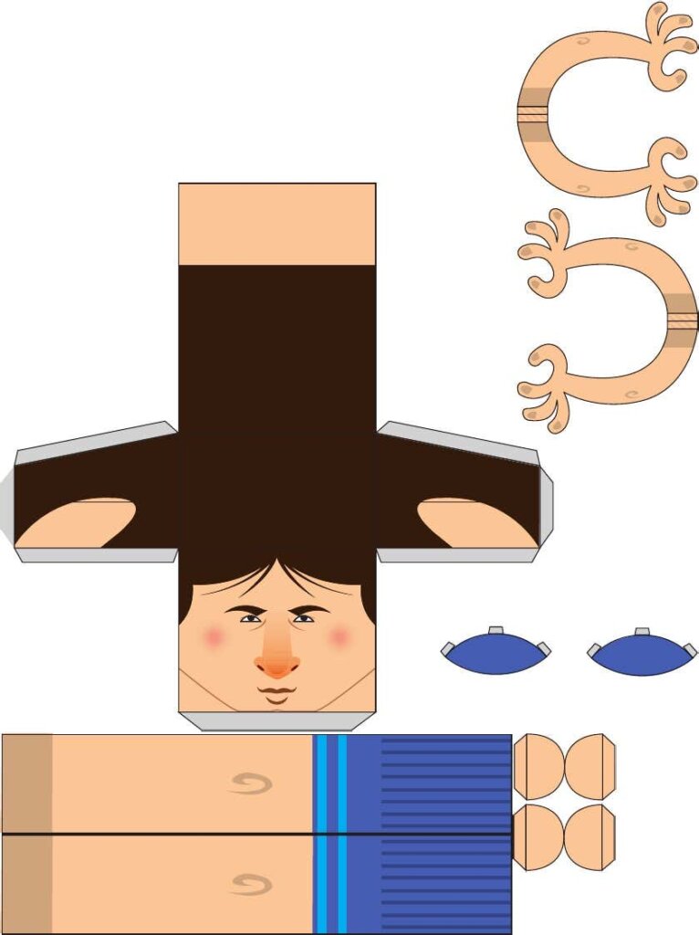 paper toy messi