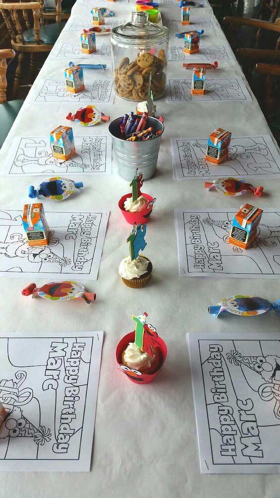 jogo de mesa para coloria aniversário infantil