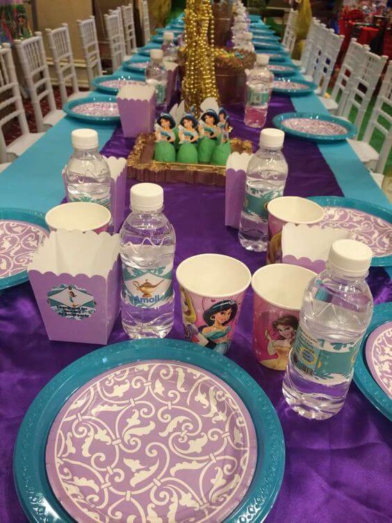 mesa decorada princesas disney