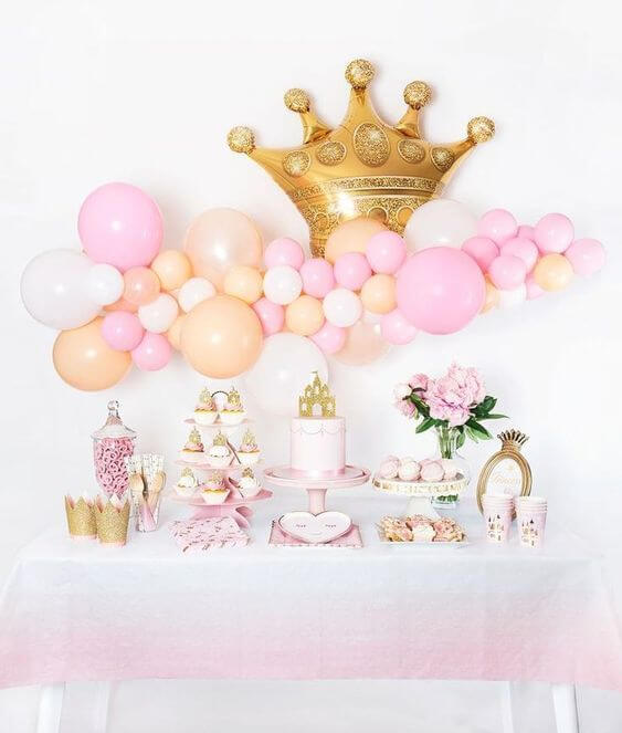 mesa decorada princesas