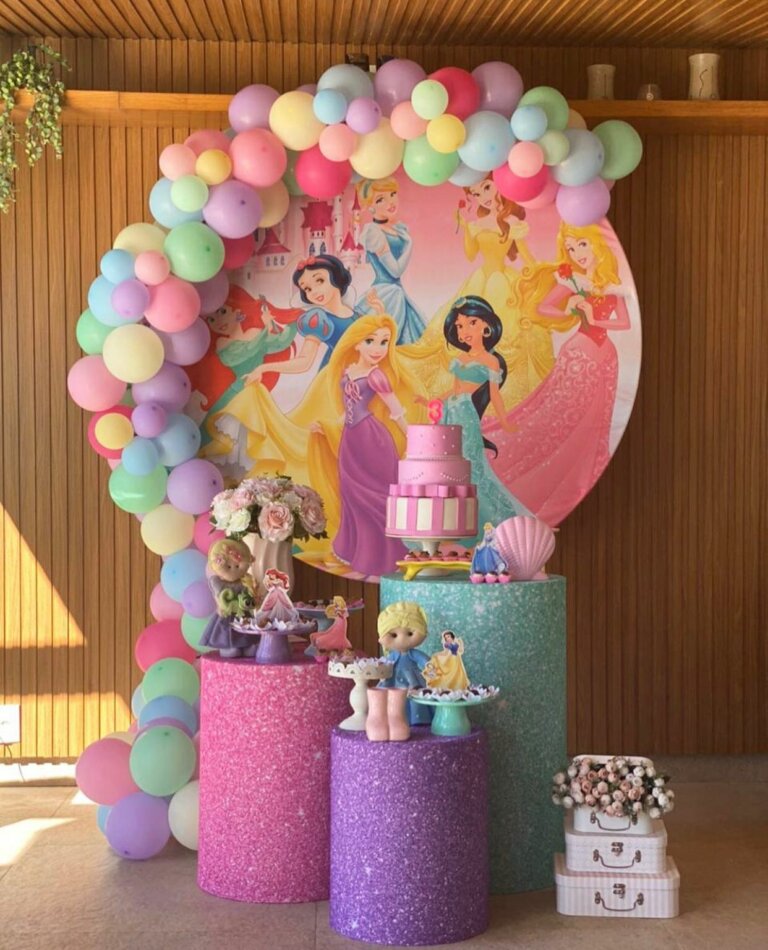 Festa Princesas Disney: 33 ideias de decoração