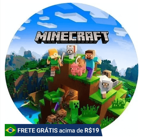 painel festa minecraft