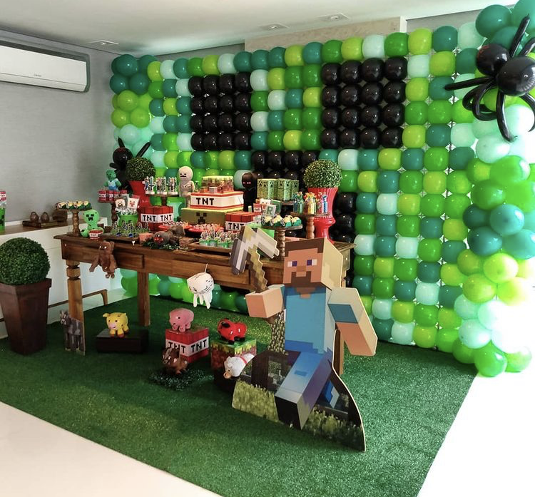 Bloco Minecraft de Papel Decoracao Festa Aniversario