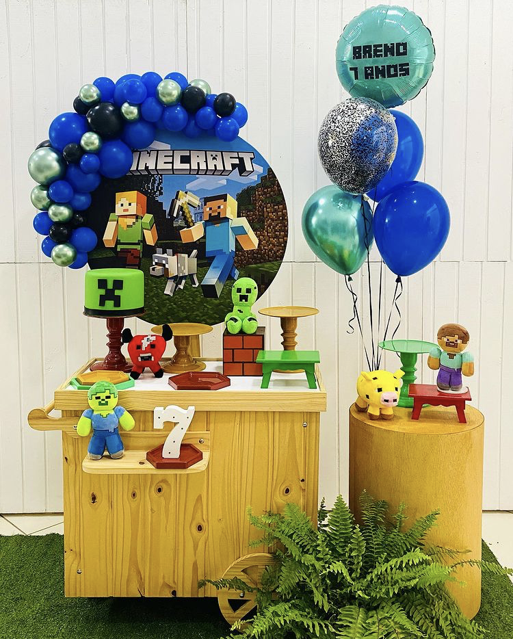 10 Ideias para Decoração de Festa Infantil Minecraft