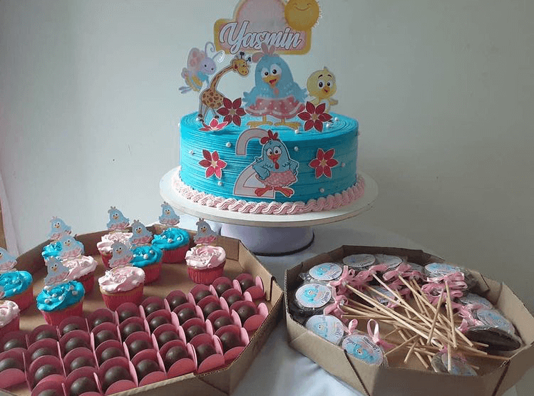 kit festa galinha pintadinha valquiria cakes