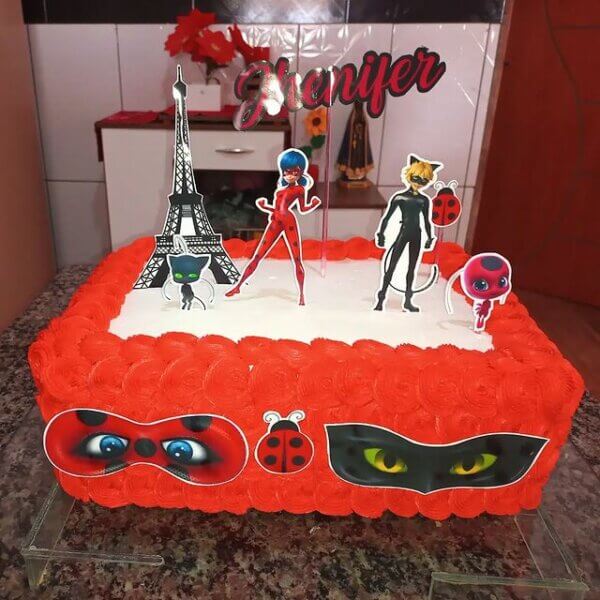bolo festa aniversário tema ladybug