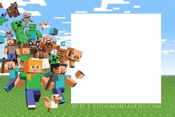 Convite Minecraft Grátis  Convites minecraft, Convite de aniversario  minecraft, Minecraft grátis