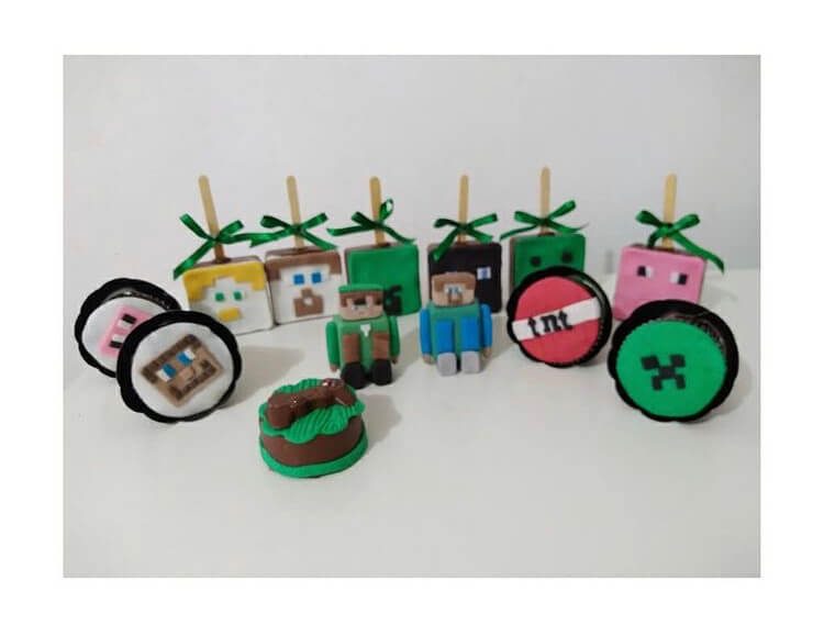 kit cupcakes minecraft amanda_delicias_da_bibi