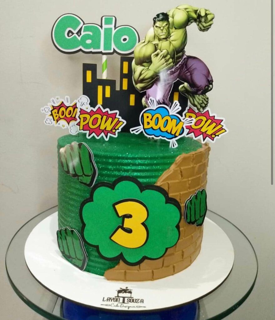 bolo de aniversario hulk layonsouza_cakedesigner