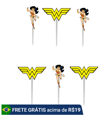 topper para festa mulher maravilha