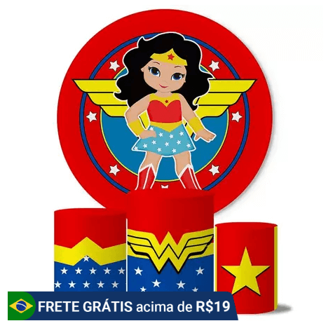 kit para decoração mulher maravilha