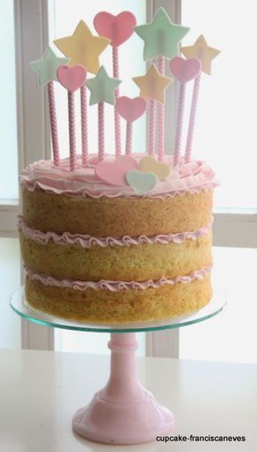 Bolo de Aniversário Infantil Feminino - Decoração Fácil