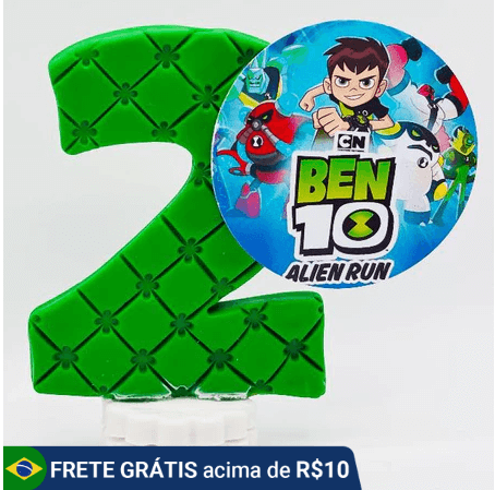 vela para bolo do ben 10