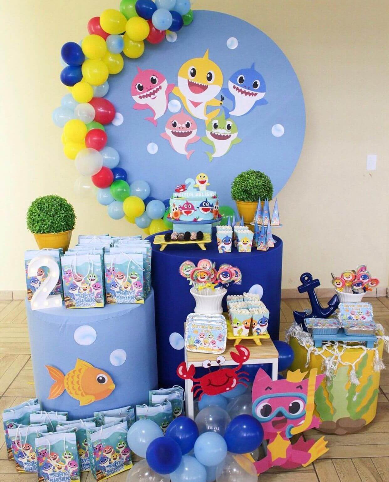 Decoração Festa Baby Shark: 25 ideias simples e criativas
