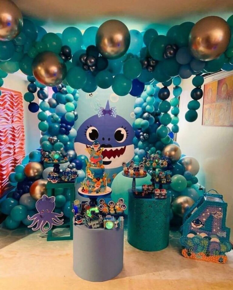 Decoração Festa Baby Shark: 25 ideias simples e criativas