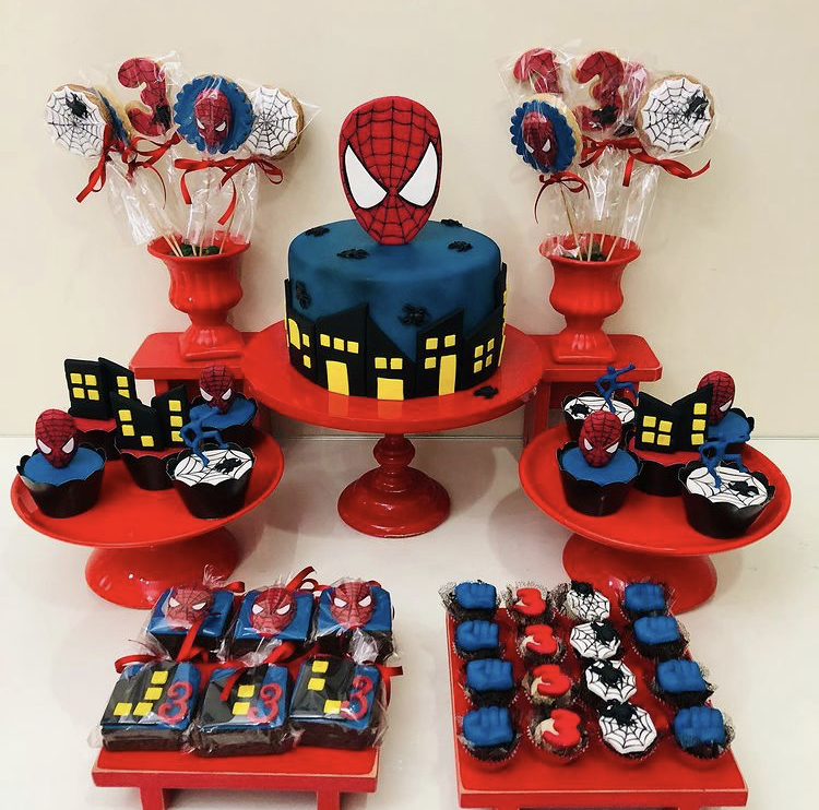 mesa de doces homem-aranha fofuricesdaritoca