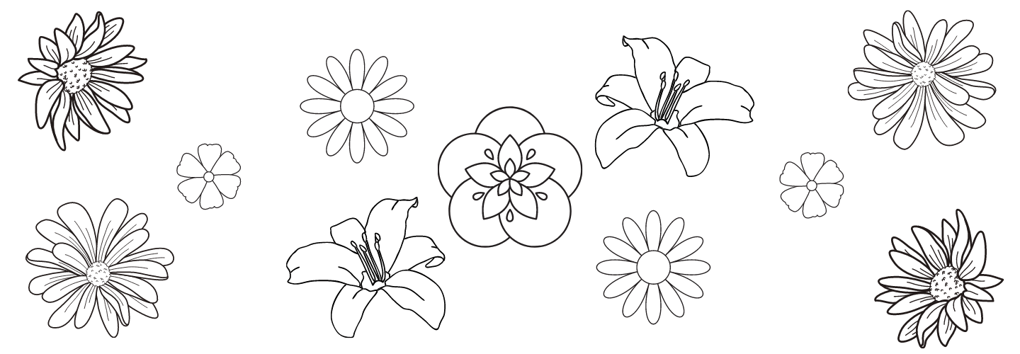 desenhos de flores para colorir