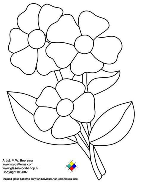50 Desenhos de Flores para Colorir/Pintar em Casa!  Flores para colorir,  Desenhos de flores, Modelos de flor de papel