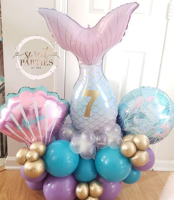 balão cauda para festa tema sereia