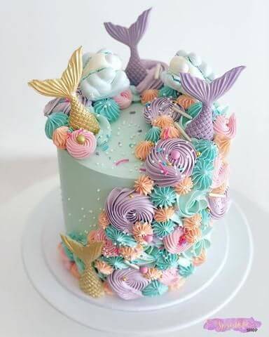 bolo de aniversário sereia