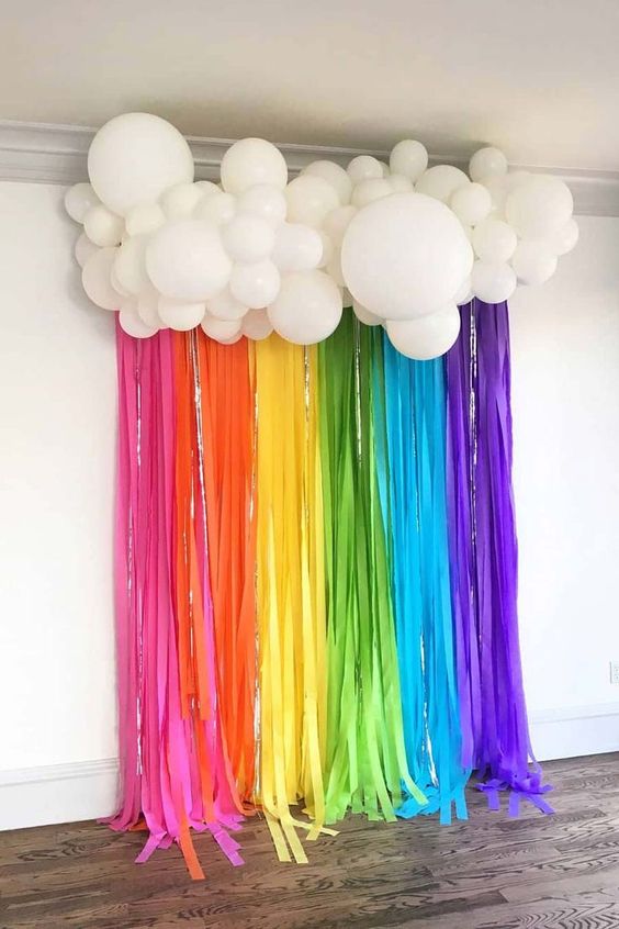 decoração arco íris