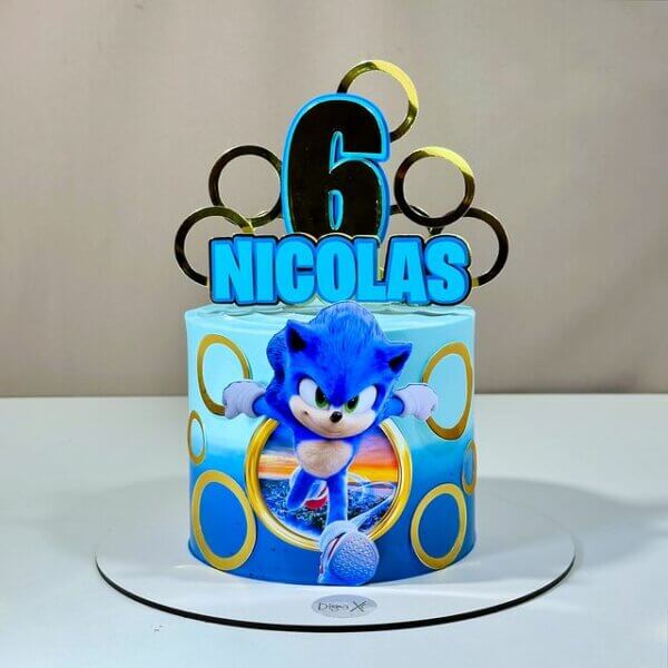 ideia festa sonic bolo