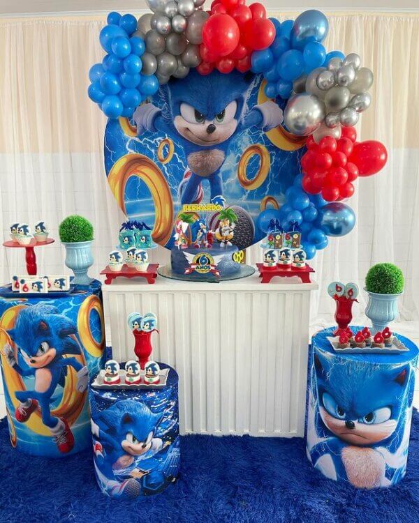 festa infantil tema sonic