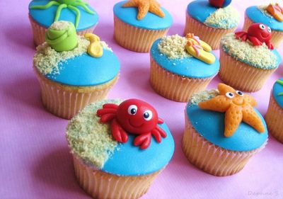 cupcake personalizado festa oceano