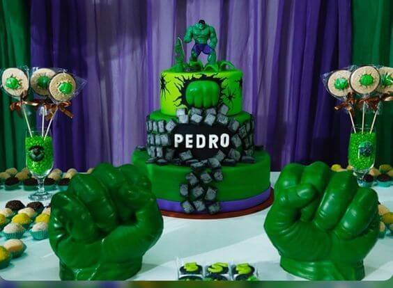 aniversário infantil do hulk