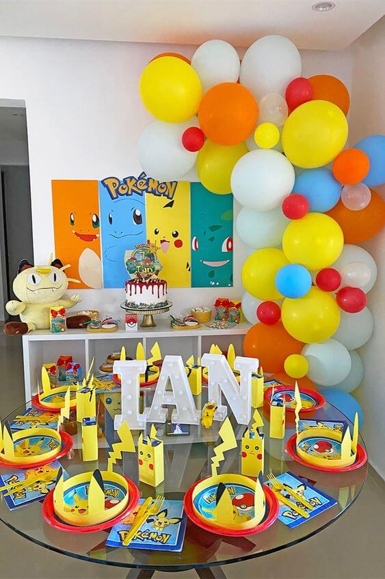 aniversário infantil tema pokemon