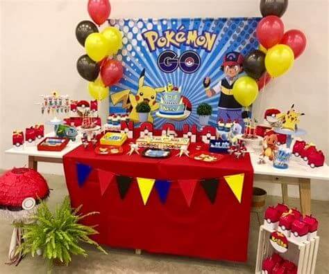 festa de aniversário infantil tema pokemon go
