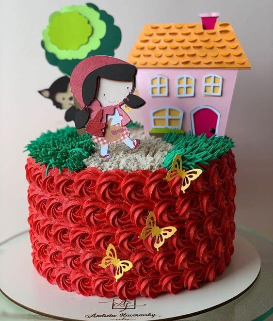 bolo para festa infantil tema chapeuzinho vermelho