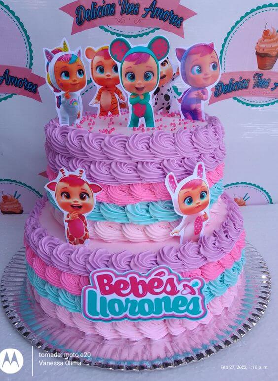 bolo para festa tema cry babies