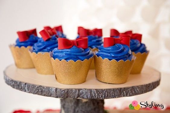 cupcake personalizado azul festa intantil