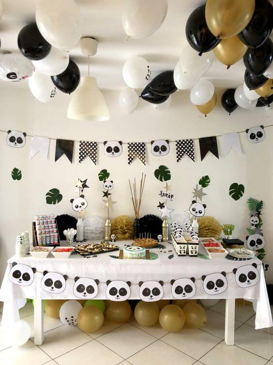 decoração para festa em casa tema panda